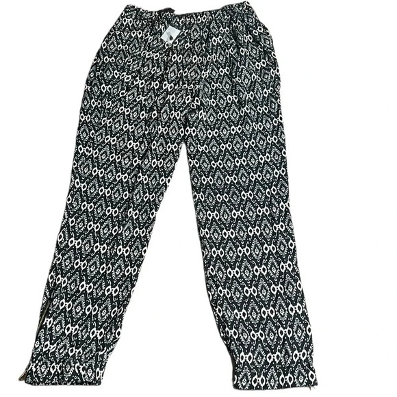 Dex  Y2K pull on harem print pants,Small,NWT. boho,balloon pants,xtra pleat,zip - Picture 9 of 11